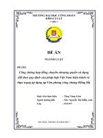 Công chứng hợp đồng chuyển nhượng quyền sử dụng đất theo quy định của pháp luật Việt Nam hiện hành và thực trạng áp dụng tại Văn phòng công chứng Hồng Hà