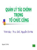 QUẢN LÝ TÀI CHÍNH CÔNG