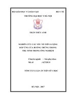 Nghiên cứu các yếu tố tiên lượng đáp ứng của buồng trứng trong thụ tinh trong ống nghiệm (tt) 
