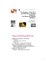 Introduction to physical chemistry acid base and solution equilibira 