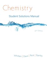 Chemistry student solutions manual ( 10e 2013 ISBN 9781133933526 ) kenneth w  whitten, raymond e  davis, larry peck, george g  stanley