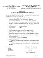 Thong bao niem yet va thay doi co phieu niem yet