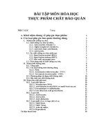 Bài tập môn hoá học thực phẩm chất bảo quản