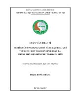 Nghiên cứu ứng dụng GIS để nâng cao hiệu quả thu gom chất thải rắn sinh hoạt tại thành phố Điện Biên Phủ (Luận văn thạc sĩ)