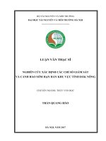 Nghiên cứu xác định các chỉ số giám sát và cảnh báo sớm hạn hán khu vực tỉnh Đăk Nông (Luận văn thạc sĩ)
