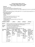 Kế hoạch hoạt động chủ đề nước và các hoạt động tự nhiên 