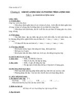 Giáo án Đại số 11 chương 1 bài 1: Hàm số lượng giác