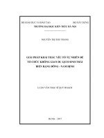 Giải pháp khai thác yếu tố tự nhiên để tổ chức không gian du lịch sinh thái biển rạng đông   nam định (tt) 