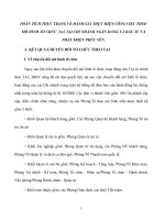 Phân tích thực trạng về đánh giá thực hiện công việc theo mô hình tổ chức  TA2 tại chi nhánh ngân hàng và đầu tư và phát triển phúc yên 