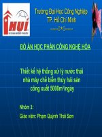 Bài thuyết trình Thiết kế hệ thống sử lý nước thải nhà máy chế biến thủy hải sản công suất 5000m3 ngày