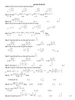 BÀI tập TRẮC NGHIỆM về dãy số