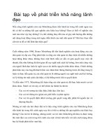 Bài tạp về phát triển khả năng lãnh đạo 