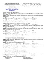 Đề thi THPT môn Hóa trường Châu Thành 2