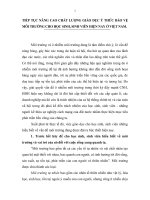 TÀI LIỆU THAM KHẢO  TIỂU LUẬN TIẾP tục NÂNG CAO CHẤT LƯỢNG GIÁO dục ý THỨC bảo vệ môi TRƯỜNG CHO học SINH, SINH VIÊN ở VIỆT NAM HIỆN NAY