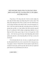 Phân tích thực trạng công tác đào tạo và phát triển nguồn nhân lực tại tổng công ty viễn thông quân đội (viettel 