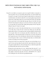 Phân tích về đánh giá thực hiện công việc tại ngân hàng vietin bank