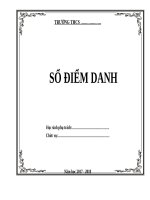 Các mẫu sổ theo dõi lớp chủ nhiệm