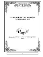 Sáng kiến kinh nghiệm Kỹ năng tổ chức dạy học theo nhóm.