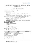 Giáo án Đại số 11 chương 1 bài 1: Hàm số lượng giác