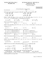 Đề thi học kỳ 1 toán 10