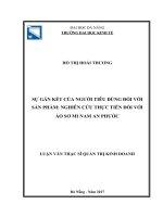 Sự gắn kết của người tiêu dùng đối với sản phẩm nghiên cứu thực tiễn đối với áo sơ mi nam an phước