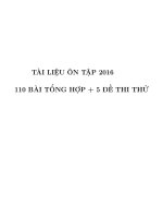 Tài liệu ôn tập môn toán THPTGG ON TAP TOAN 2016