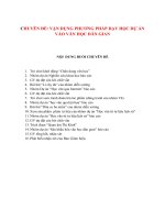 SÁNG KIẾN   NGỮ VĂN 10 DẠY HỌC DỰ ÁN PHẨM VH DÂN GIAN