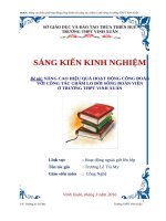 SÁNG KIẾN NÂNG CAO HIỆU QUẢ HOẠT ĐỘNG CÔNG ĐOÀN
