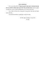 Công tác quản lý nhà nước về đất đai trên địa bàn của UBND xã Bình Bộ, huyện Phù Ninh, tỉnh Phú Thọ