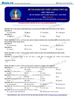 Đề ôn luyện THPT Quốc gia môn tiếng Anh 2018 đề 20 (moon.vn)