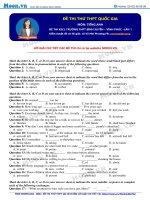 Đề ôn luyện THPT Quốc gia môn tiếng Anh 2018 đề 43 (moon.vn)  