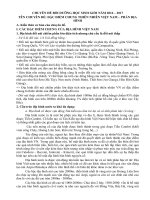 CHUYÊN ĐỀ BỒI DƯỠNG HỌC SINH GIỎI  ĐỊA LÝ