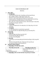 giáo án chủ nhiệm tuần 21