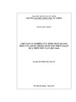 Chế tạo và nghiên cứu tính chất quang điện của màng trong suốt loại P dựa trên nền vật liệu SnO2