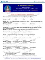 Đề ôn luyện THPT Quốc gia môn tiếng Anh 2018 đề 34(moon.vn)  