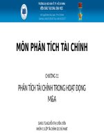 Thuyết trình môn phân tích tài chính chương 11 phân tích tài chính trong hoạt động ma 