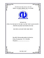 Công tác bảo quản tài liệu tại Thư viện Tạ Quang Bửu – Trường Đại học Bách Khoa Hà Nội