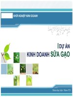 SLIDE   du an SUA GAO kHỞI NGHIỆP KINH DOANH