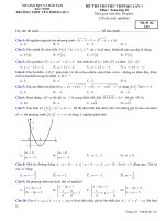 Đề thi thử THPT quốc gia lần 1 môn toán 10 trường THPT yên phong 1 – bắc ninh 