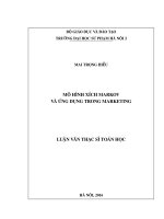 Mô hình xích markov và ứng dụng trong marketing