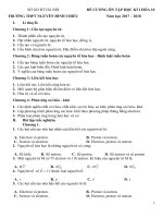 Hoa 10   de cuong on tap HKI   2017   2018