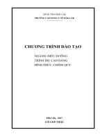 chuong trinh dao tao cao dang dieu duong