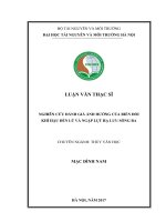 Nghiên cứu đánh giá ảnh hưởng của biến đổi khí hậu đến lũ và ngập lụt hạ lưu sông ba 