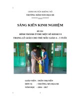 SKKN Hình thành ở trẻ một số hành vi trong lễ giáo cho trẻ mẫu giáo 4 – 5 tuổi