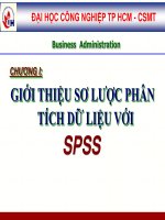 CHUONG I  GIỚI THIỆU SƠ LƯỢT PHÂN TÍCH DỮ LIỆU VỚI SPSS