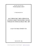 Quá trình thực hiện chính sách an sinh xã hội ở thành phố Cẩm Phả tỉnh Quảng Ninh giai đoạn 1986 2015 (Luận văn thạc sĩ)
