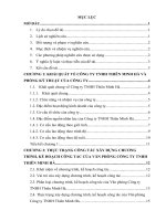 Khảo sát, đánh giá thực trạng công tác xây dựng chương trình, kế hoạch công tác của văn phòng Công ty TNHH Thiên Minh Hà