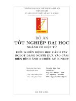 ĐIỀU KHIỂN ĐỘNG HỌC CÁNH TAY ROBOT DẠNG NGƯỜI DỰA VÀO CẢM BIẾN HÌNH ẢNH 3 CHIỀU MS KINECT