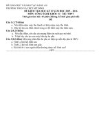 Đề kiểm tra HK II môn công nghệ lớp 12 năm học 2015 2016