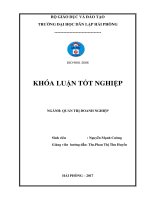 Một số giải pháp nhằm nâng cao hiệu quả sản xuất kinh doanh tại công ty Cổ phần Cảng Nam Hải (Khóa luận tốt nghiệp)